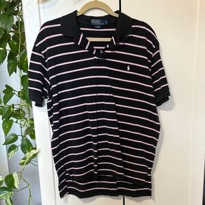 Ralph Lauren Black Shirt with Pink Accents